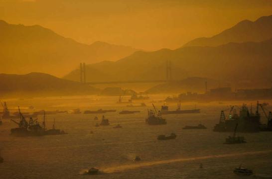 繁忙的港口,香港1997