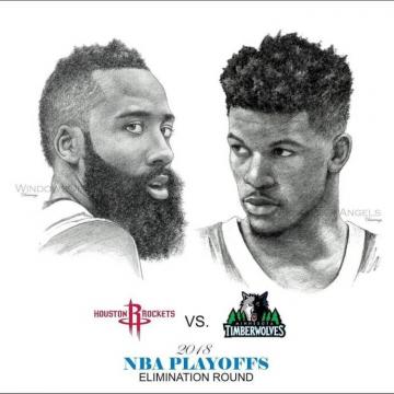 2018年NBA季后赛素描版首轮对决