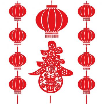 创意狗年灯笼喜庆背景