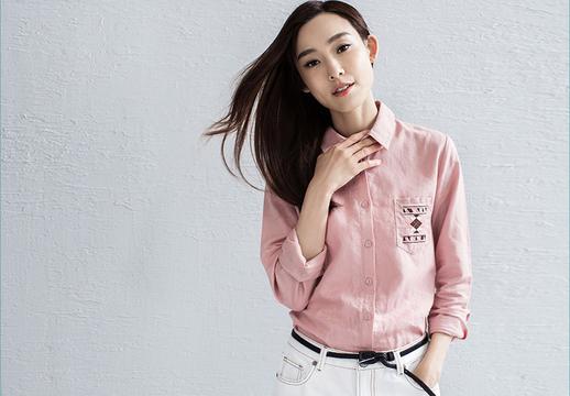 茵曼2017春季新款女装寸衫亚麻上衣