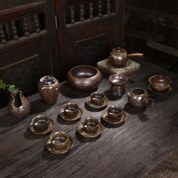 复古石头釉21头茶具