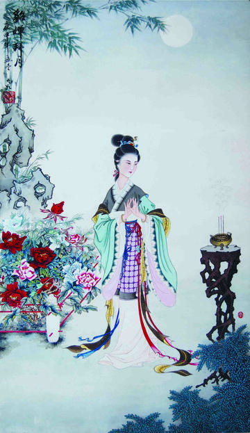 工笔画四大美女