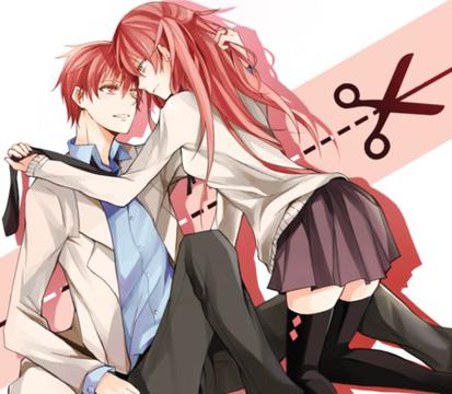 动漫男女拥抱
