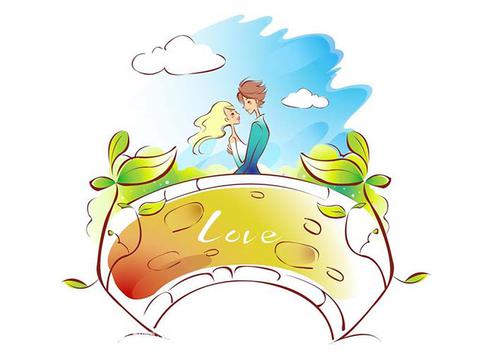 浪漫卡通拥抱美图