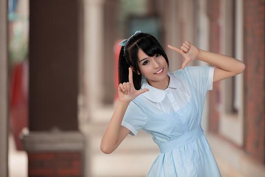 可爱萌妹子制服写真