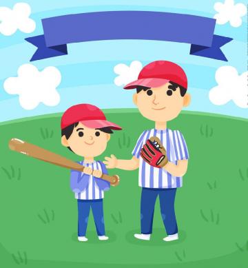 亲子活动的个性插图