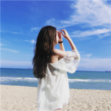 唯美小清新海边女生