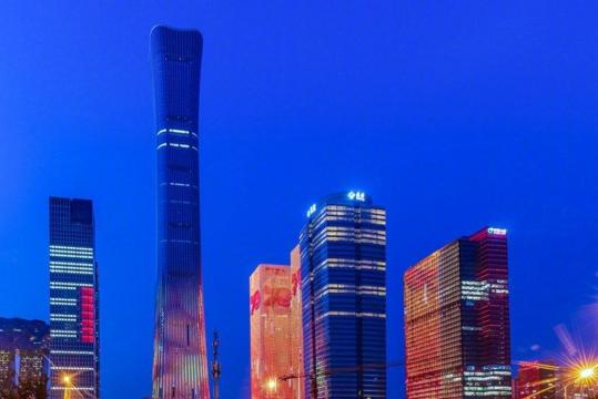 北京国庆主题灯光秀