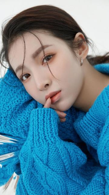 性感蓝色毛衣精致青春唯美迷人写真