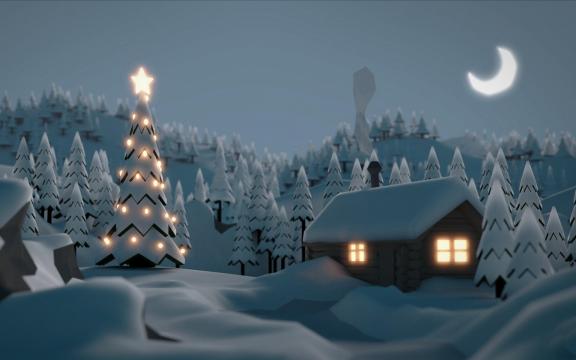 手工制作圣诞雪景