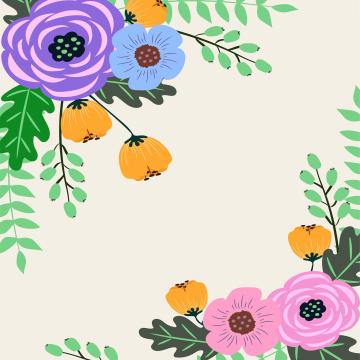 明信片清新背景插画