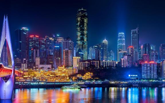 炫酷的重庆夜晚