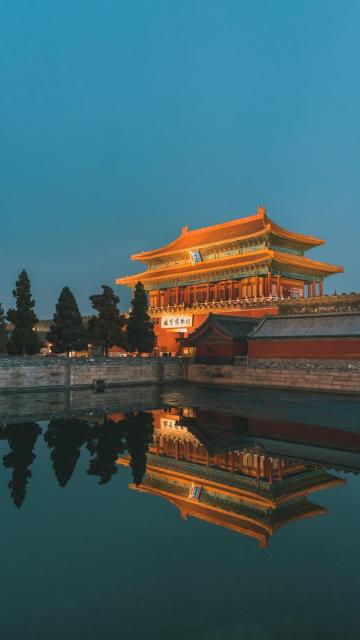 故宫博物馆的夜景